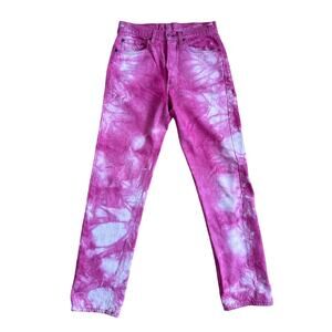 Levi’s - Tie Dye Straight Leg Jeans in Pink & White